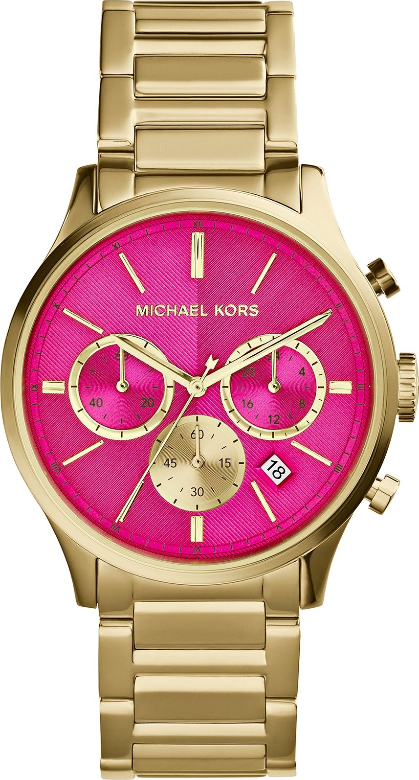 Michael Kors MK7142 Janelle Pink Silicone Watch 42mm