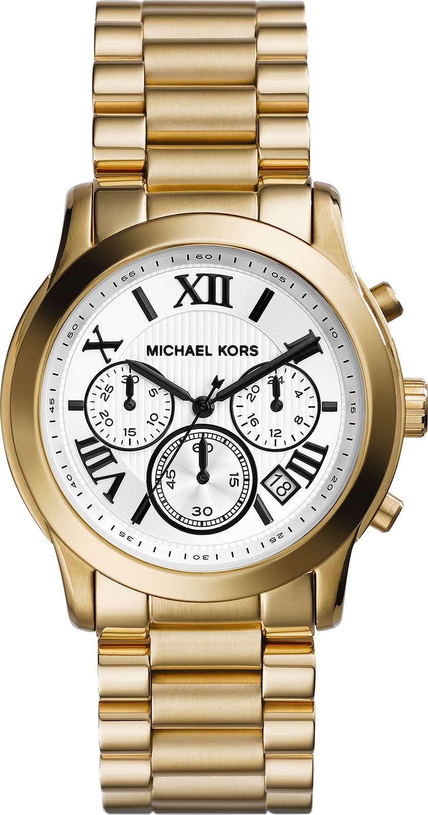 Michael Kors Womens Chronograph Whitney GoldTone Stainless Steel Pave  Bracelet Watch 45mm  Macys