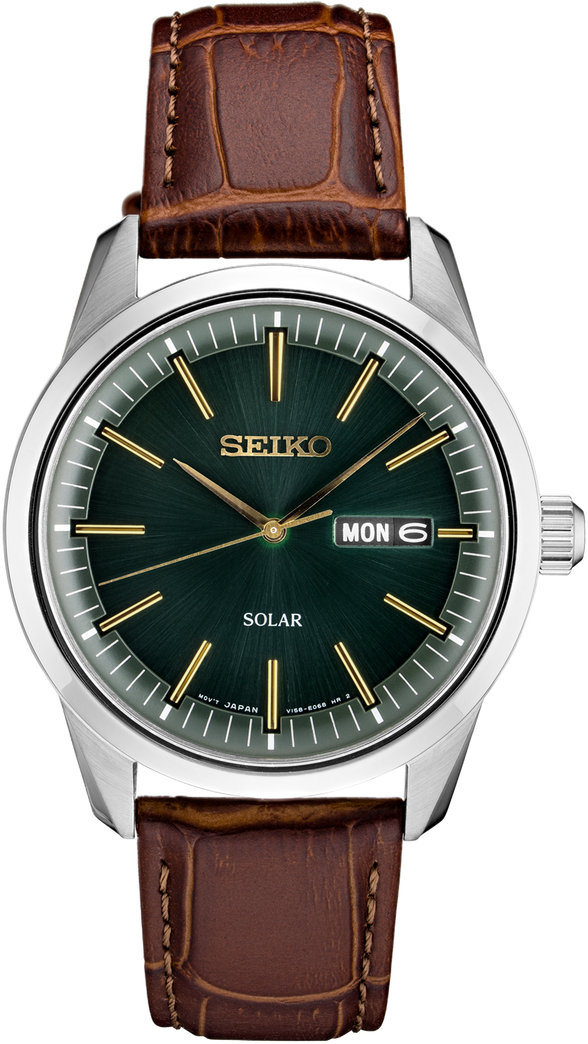 Seiko SNE529 Dark Green Sunray Solar Powered Watch 40mm