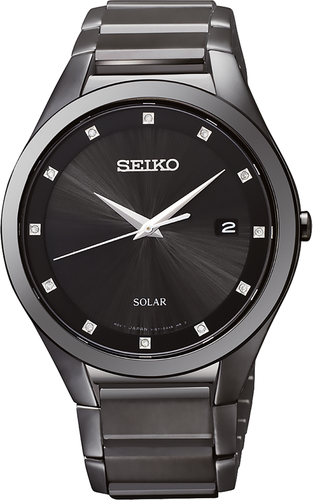 Seiko SNE243P9 Diamond Collection Watch 39MM