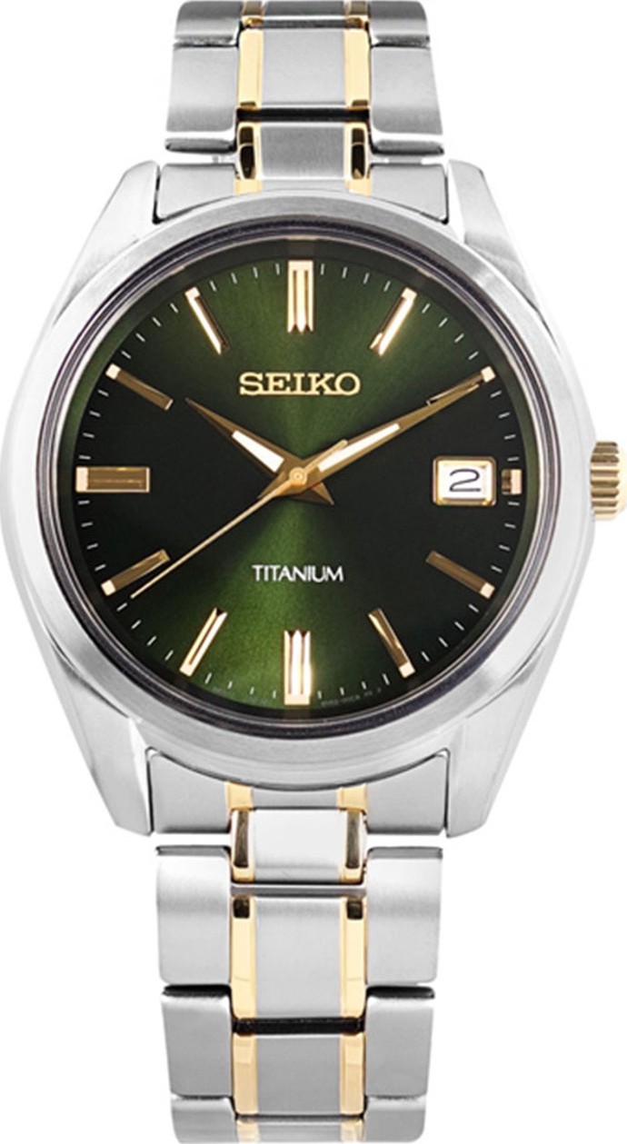 Seiko SUR377P1 Essentials Quartz Green Watch 40mm