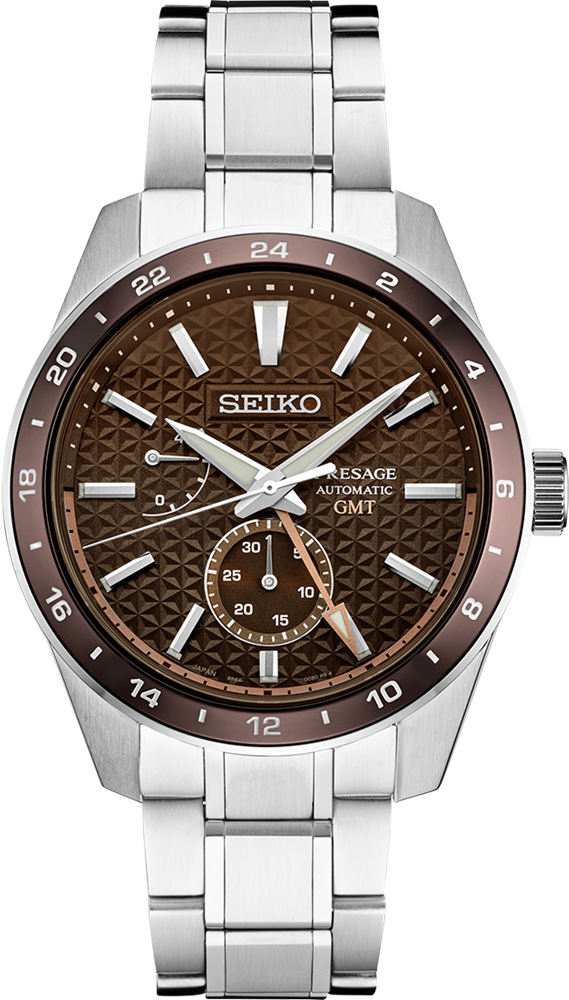 Seiko SPB225J1 Presage GMT Watch 