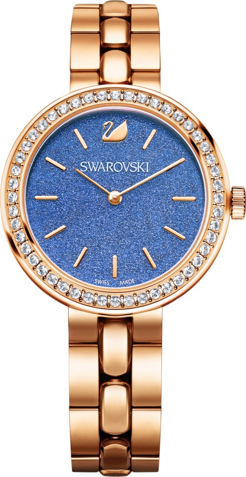 SWAROVSKI Daytime Royal Blue Rose Gold-Tone Ladies Watch 34mm