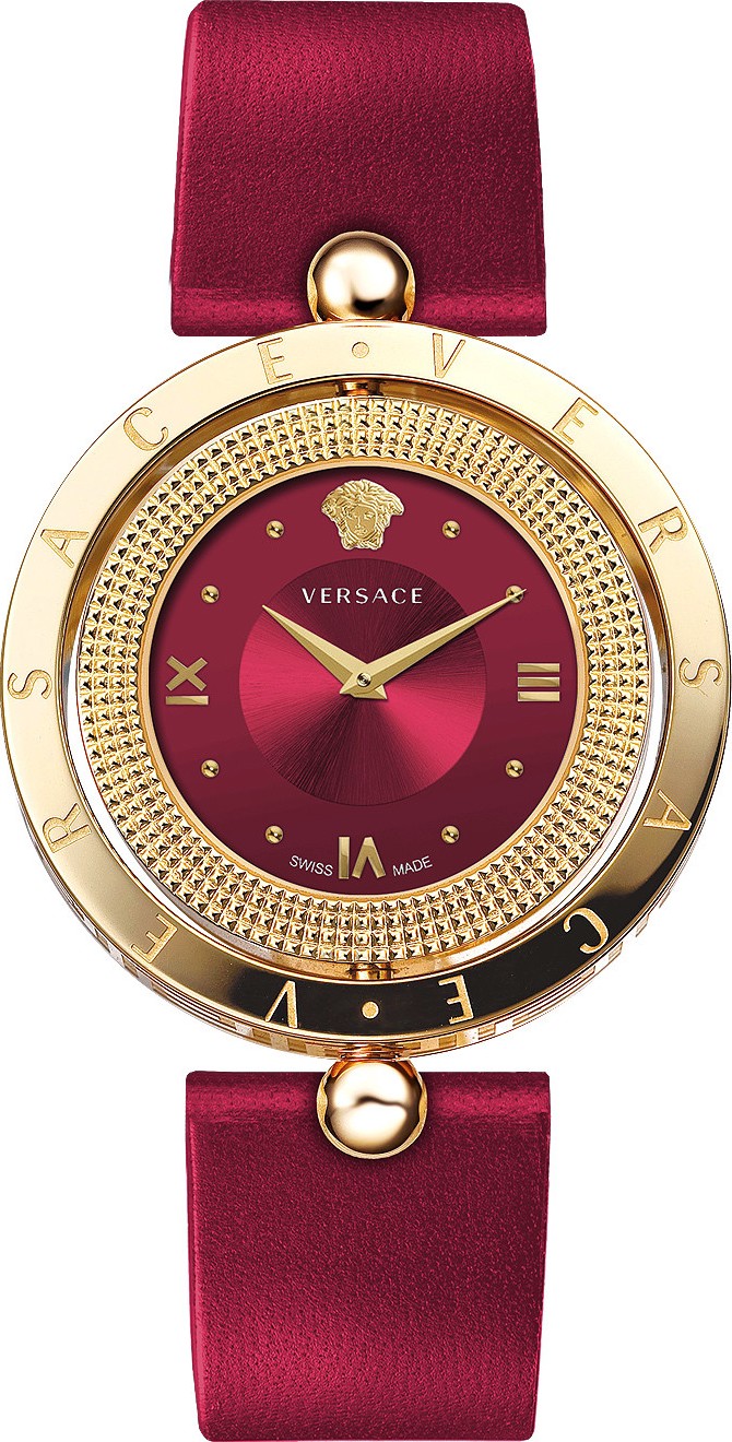 Versace Eon Red Leather Ladies Watch 33.5mm