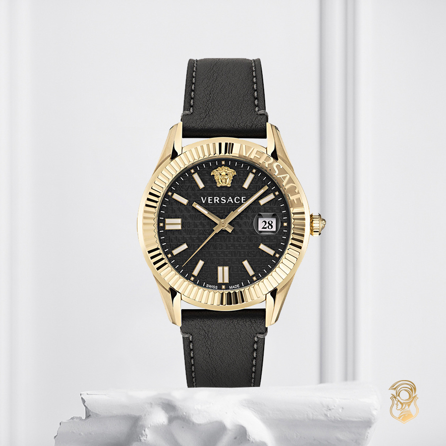 MSP: 101159 Versace Greca Time Leather Watch 41MM 24,040,000