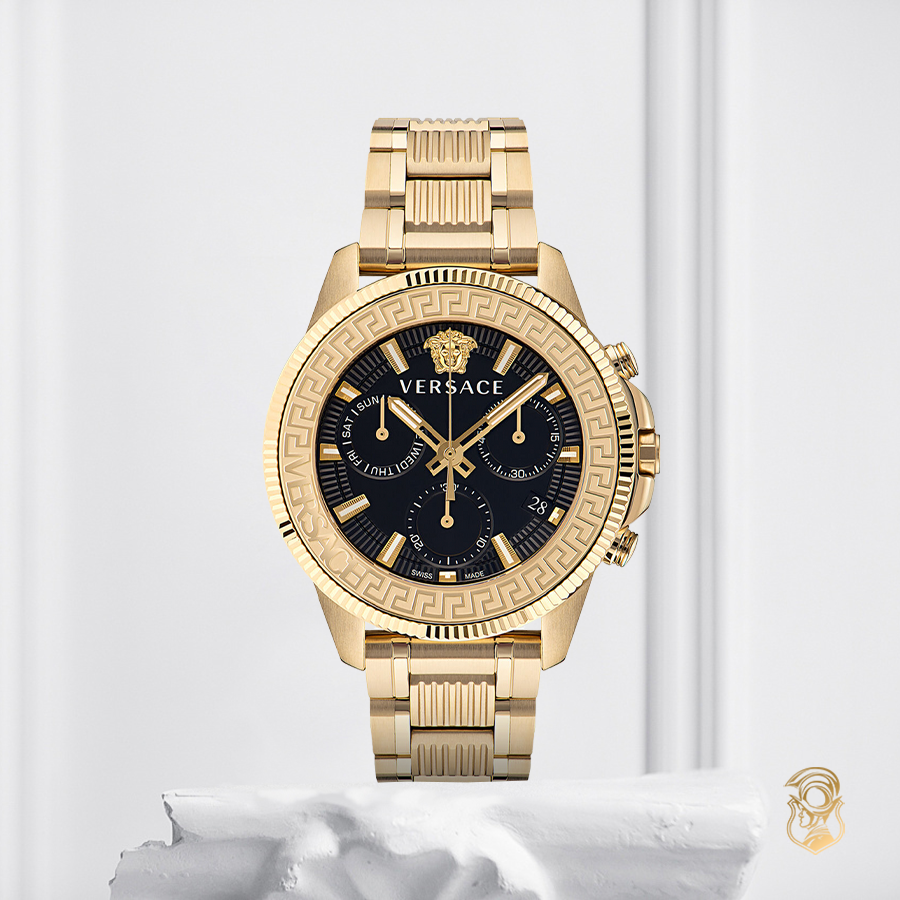 MSP: 101339 Versace Greca Action Chrono Watch 45mm 40,580,000