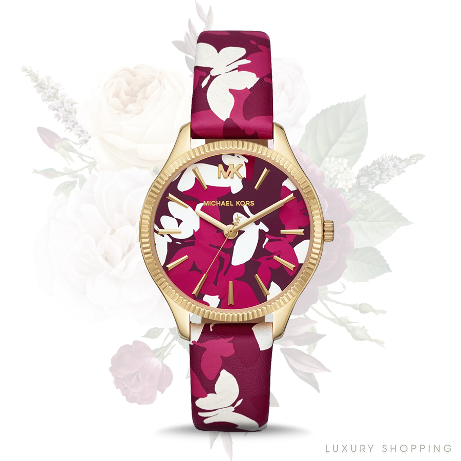 Michael Kors MK2810 Lexington Pink Floral Watch 36mm