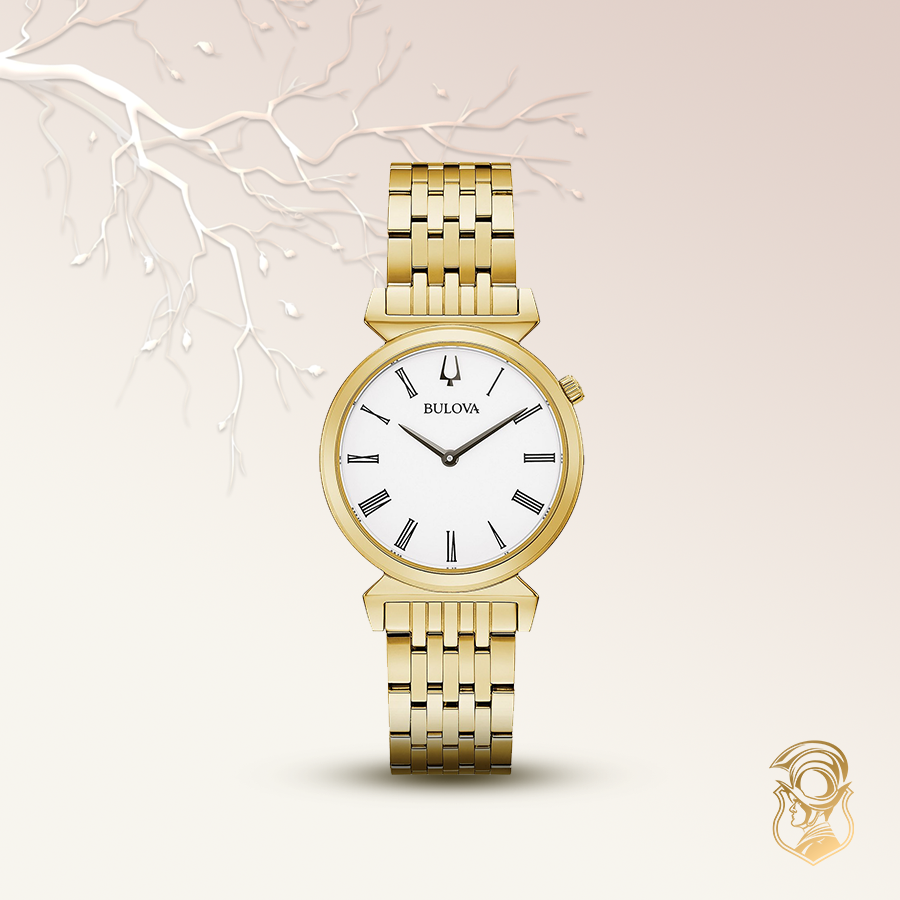 đồng hồ nữ Bulova Regatta Gold-Tone Watch 30mm