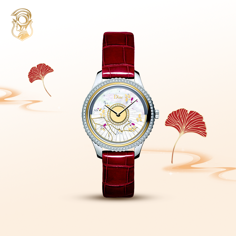 đồng hồ màu đỏ Christian Dior Grand CD153B26A001 Watch 36mm 