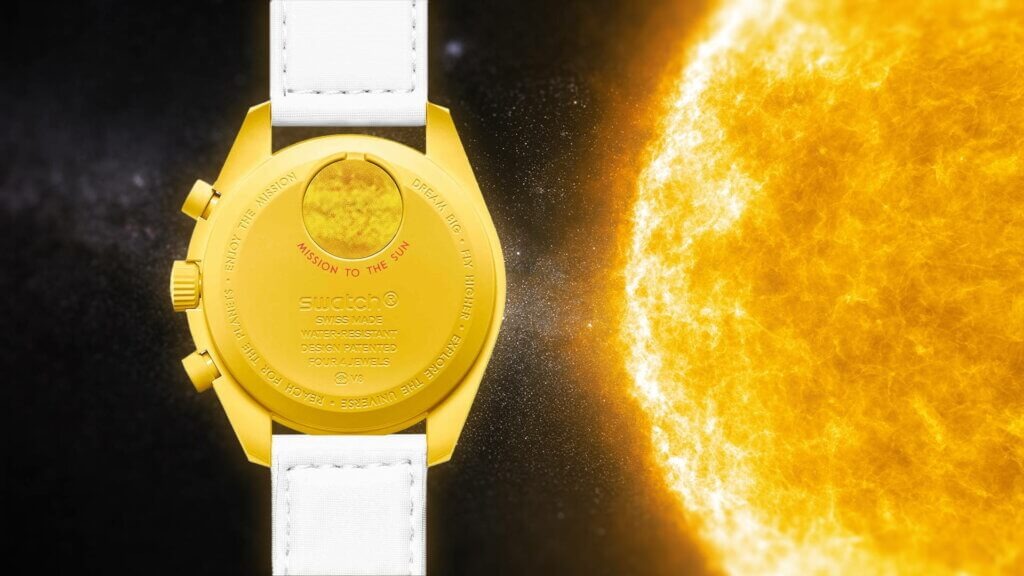 Mặt sau đồng hồ Omega x Swatch Mission to the Sun