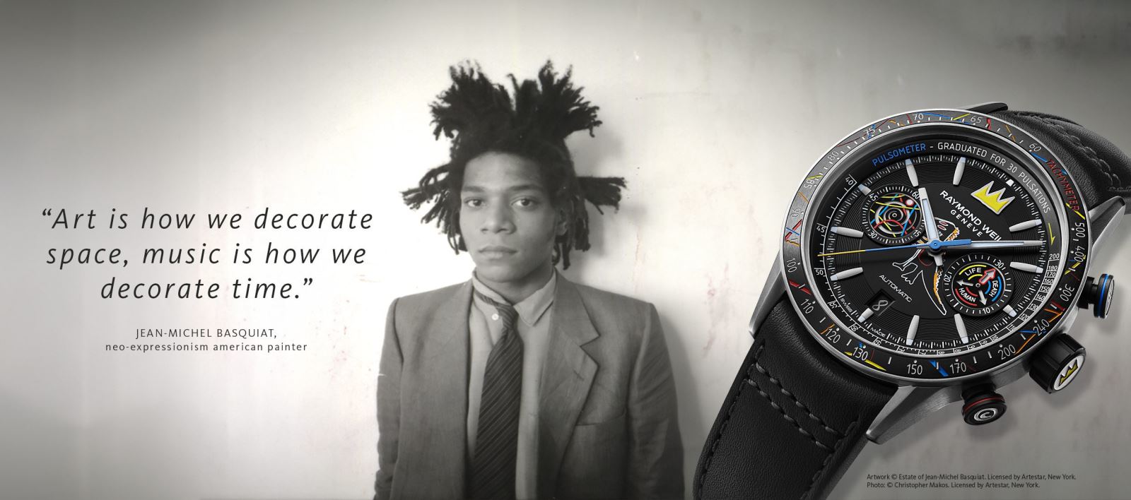 Chiếc đồng hồ Raymond Weil X Basquiat™ Special Edition