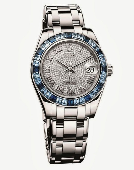 Đồng hồ hiệu Rolex đá quý gắn kim cương - luxshopping.vn 05