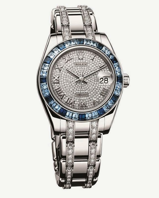 Đồng hồ hiệu Rolex đá quý gắn kim cương - luxshopping.vn 06