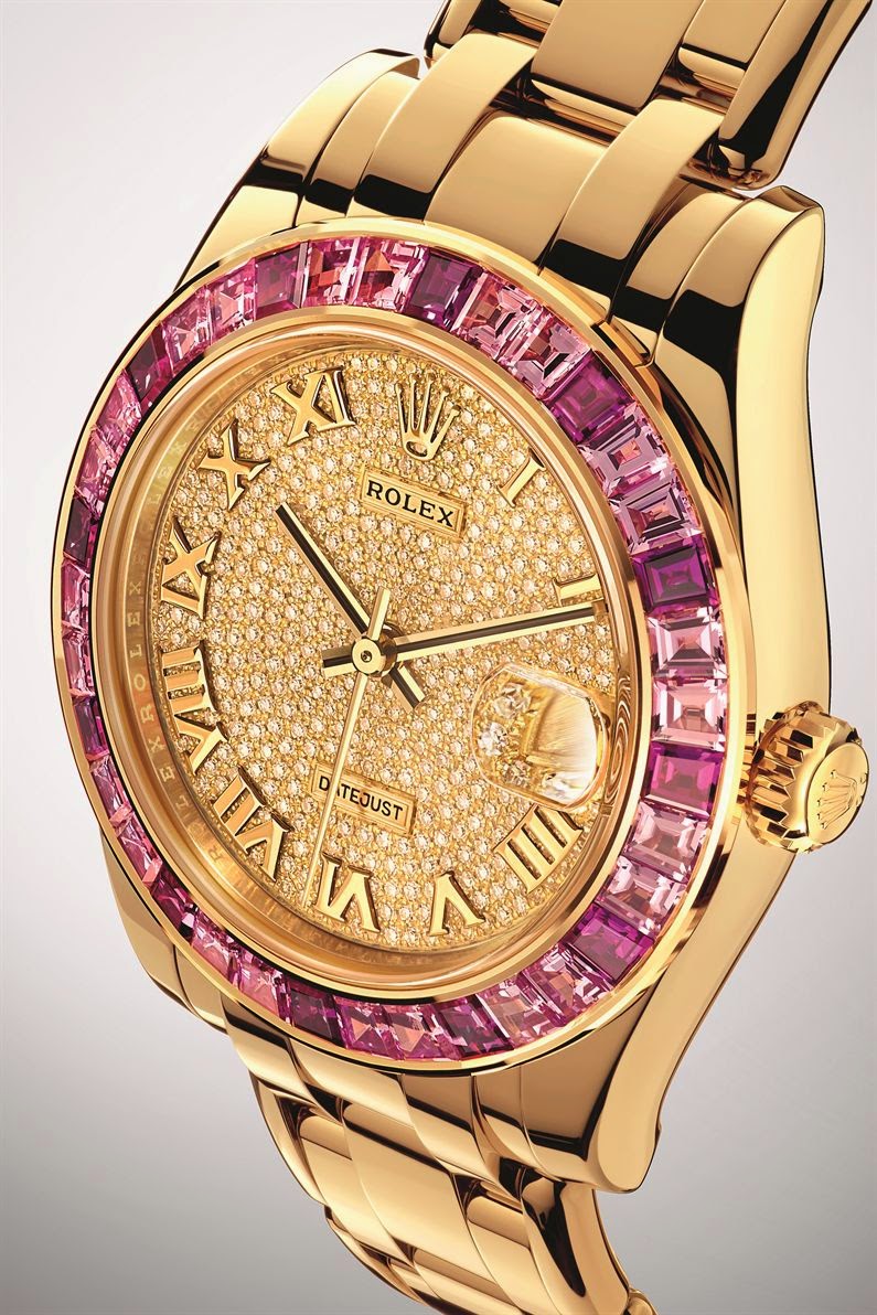 Đồng hồ hiệu Rolex đá quý gắn kim cương - luxshopping.vn 04