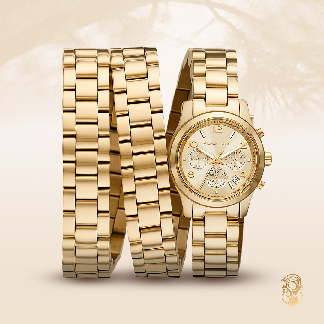 MSP: 102644 Michael Kors Runway 18K Gold-Plated Limited Watch 33mm 34,130,000