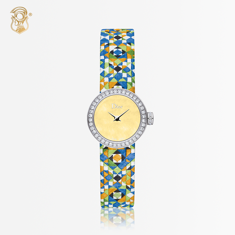 Đồng hồ Dior nữ đính đá dây kim loại loại mạ vàng 2 màu Dior Satine sang  trọng  DWatch  DWatch