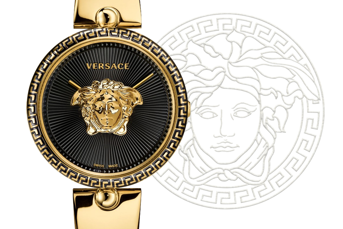 biểu tượng medusa trên đồng hồ versace cao cấp chính hãng