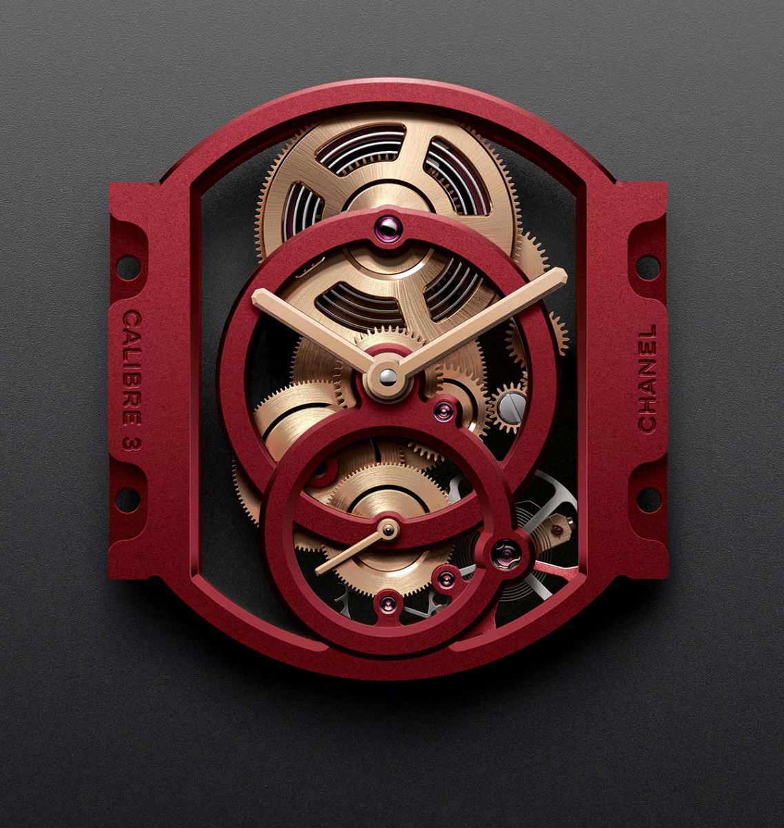bộ máy đồng hồ chanel cablibre 3 màu đỏ mới 