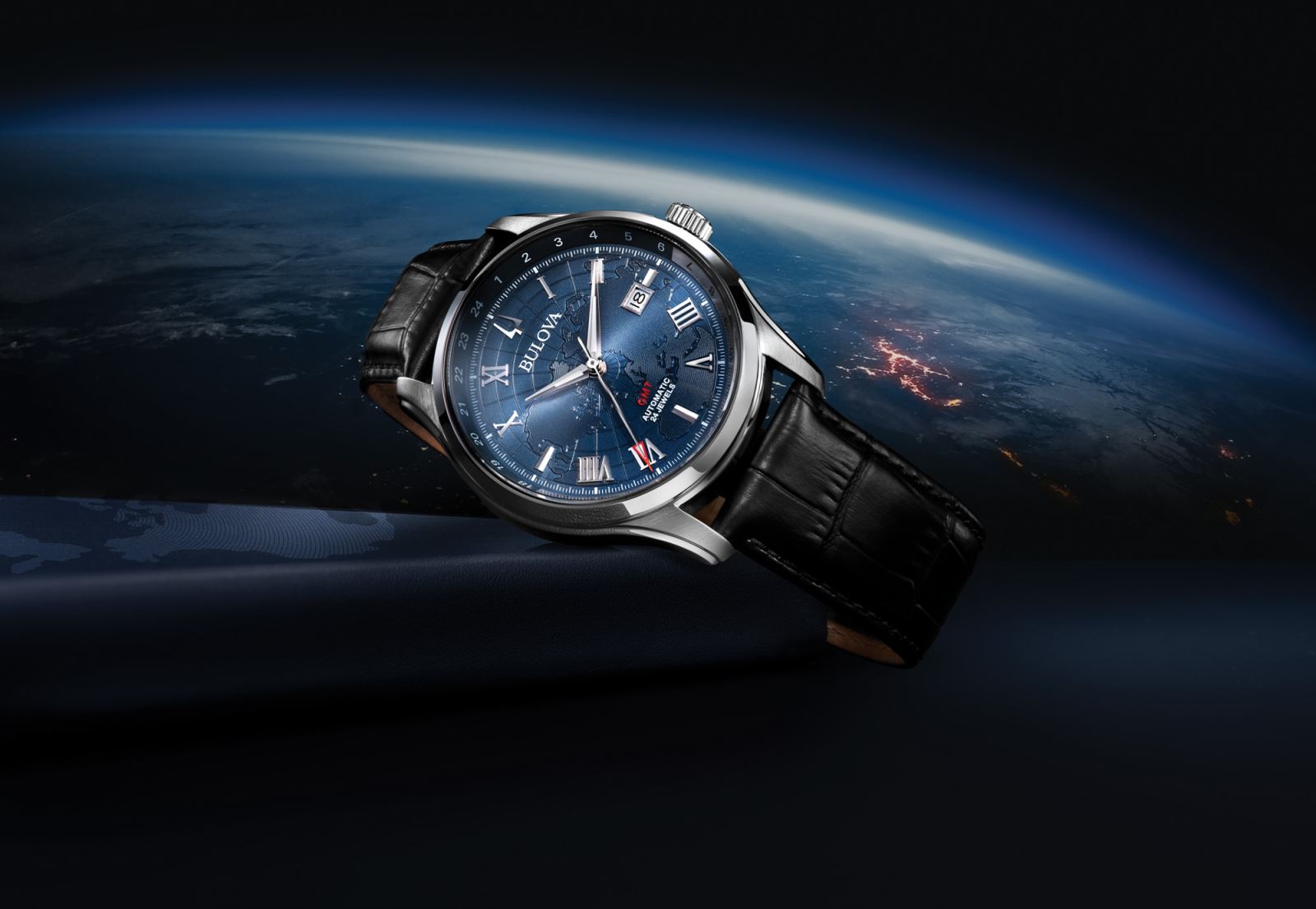 đồng hồ bulova classic wilton gmt mới 2022