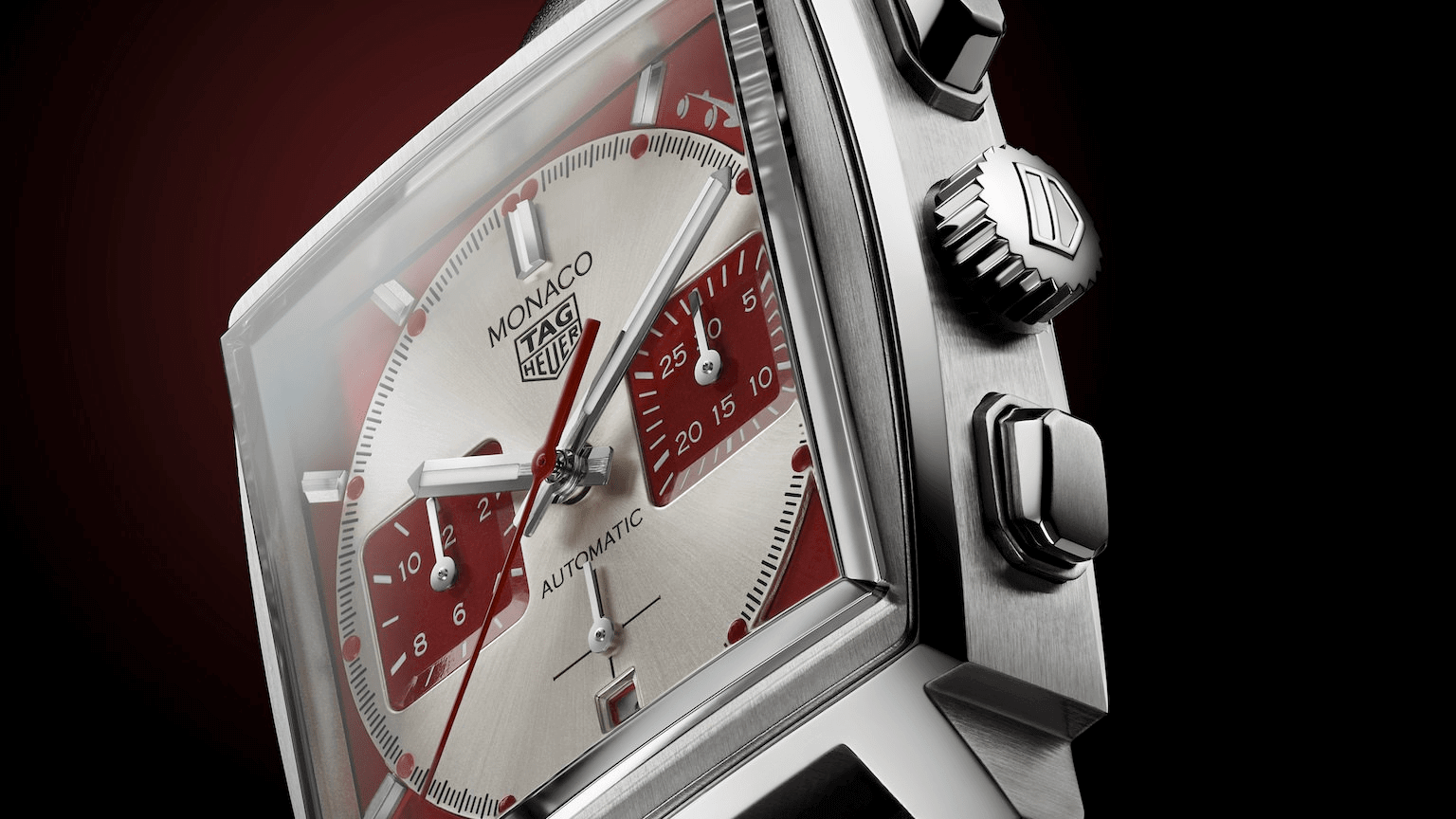 đồng hồ TAG Heuer Monaco Grand Prix de Monaco Historique 2020 mặt số đỏ bạc