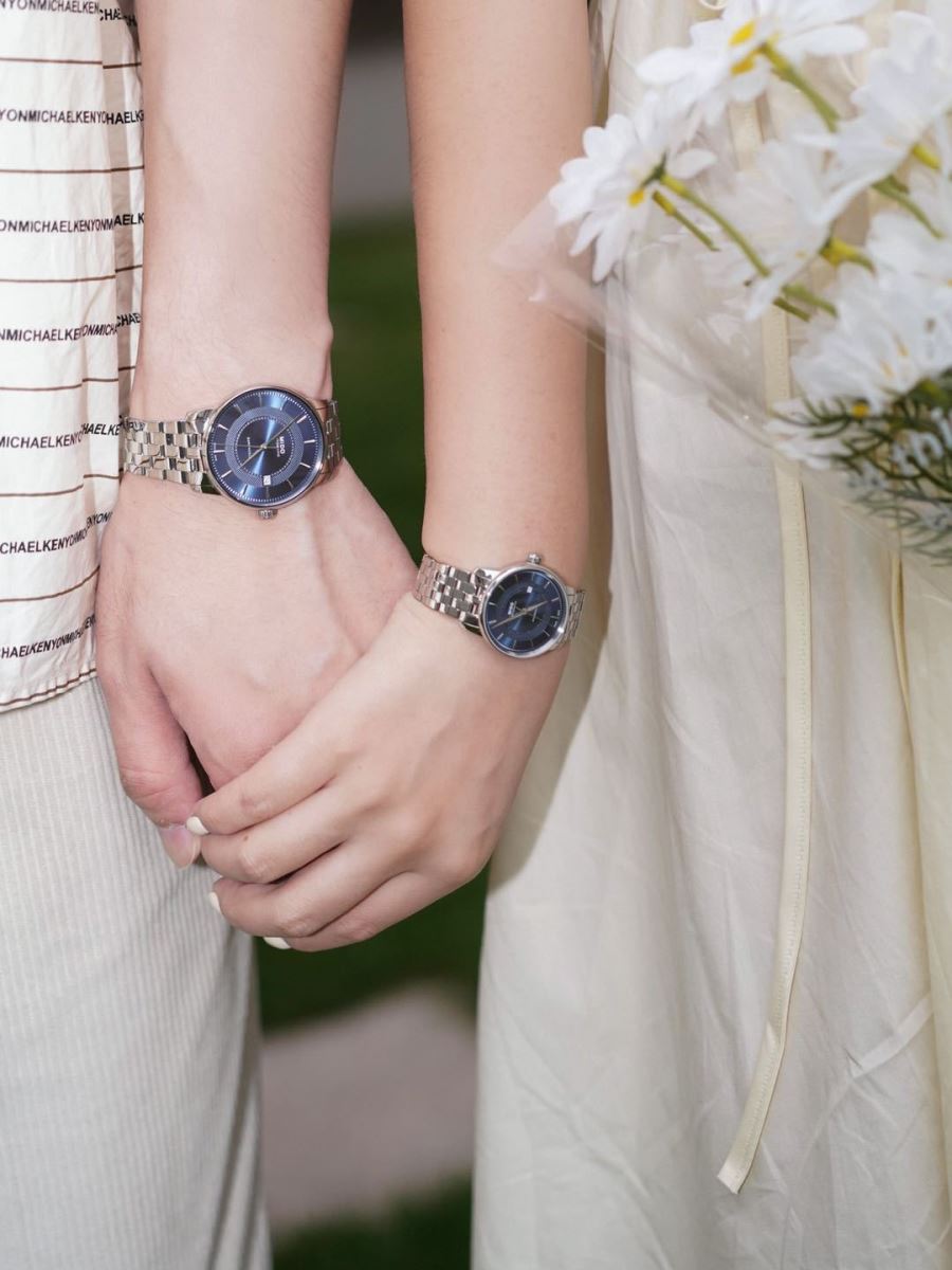 đồng hồ đôi mido Baroncelli quà tết dành tặng cha mẹ 