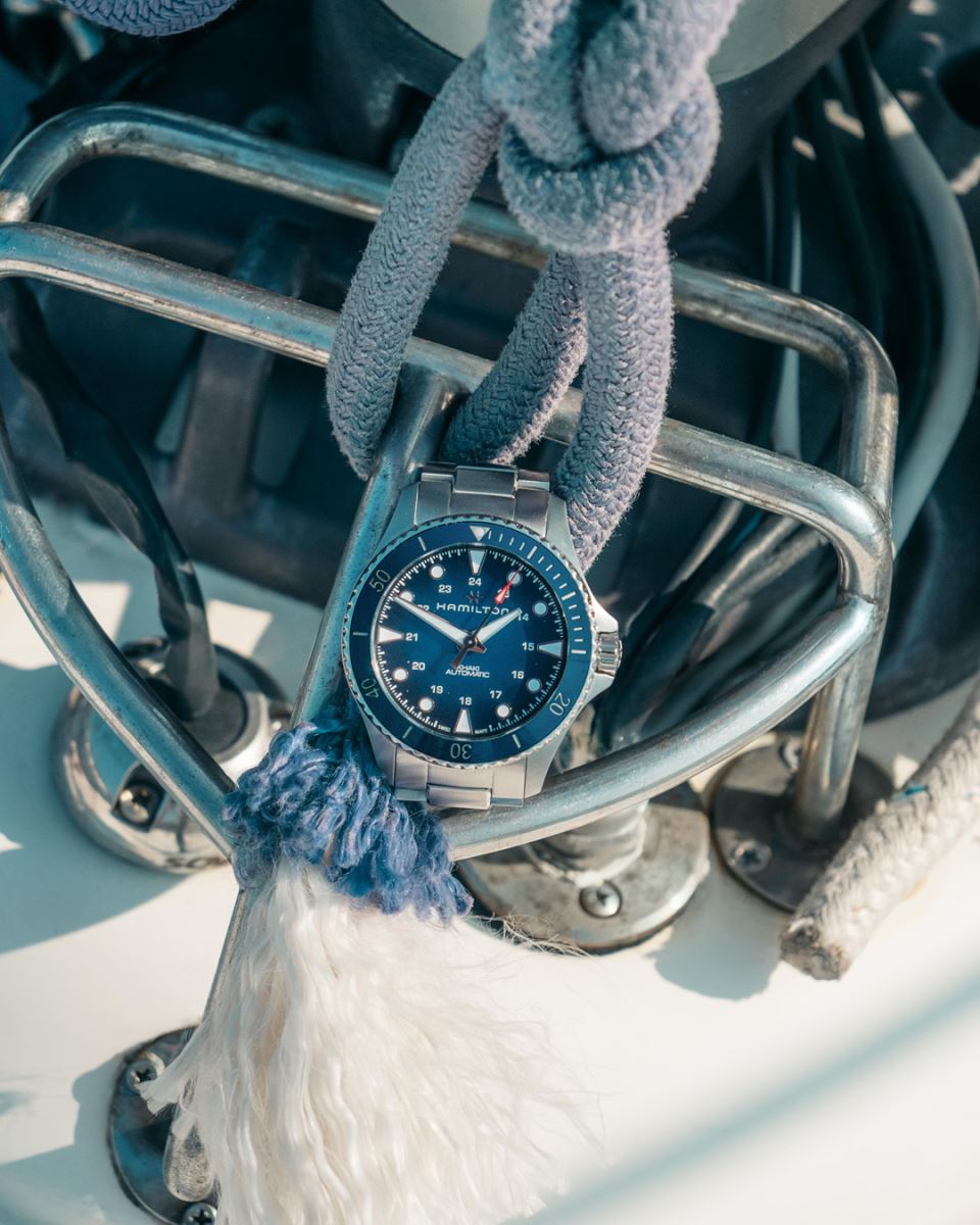 đồng hồ hamilton khaki navy scuba màu xanh dương 