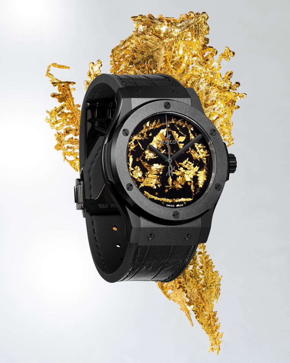 đồng hồ hublot classic fusion gold crystal