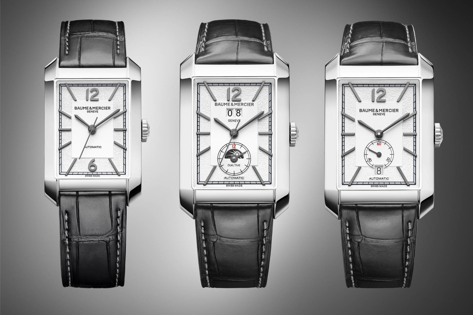 đồng hồ mặt chữ nhật automatic baume et mercier hampton 2020