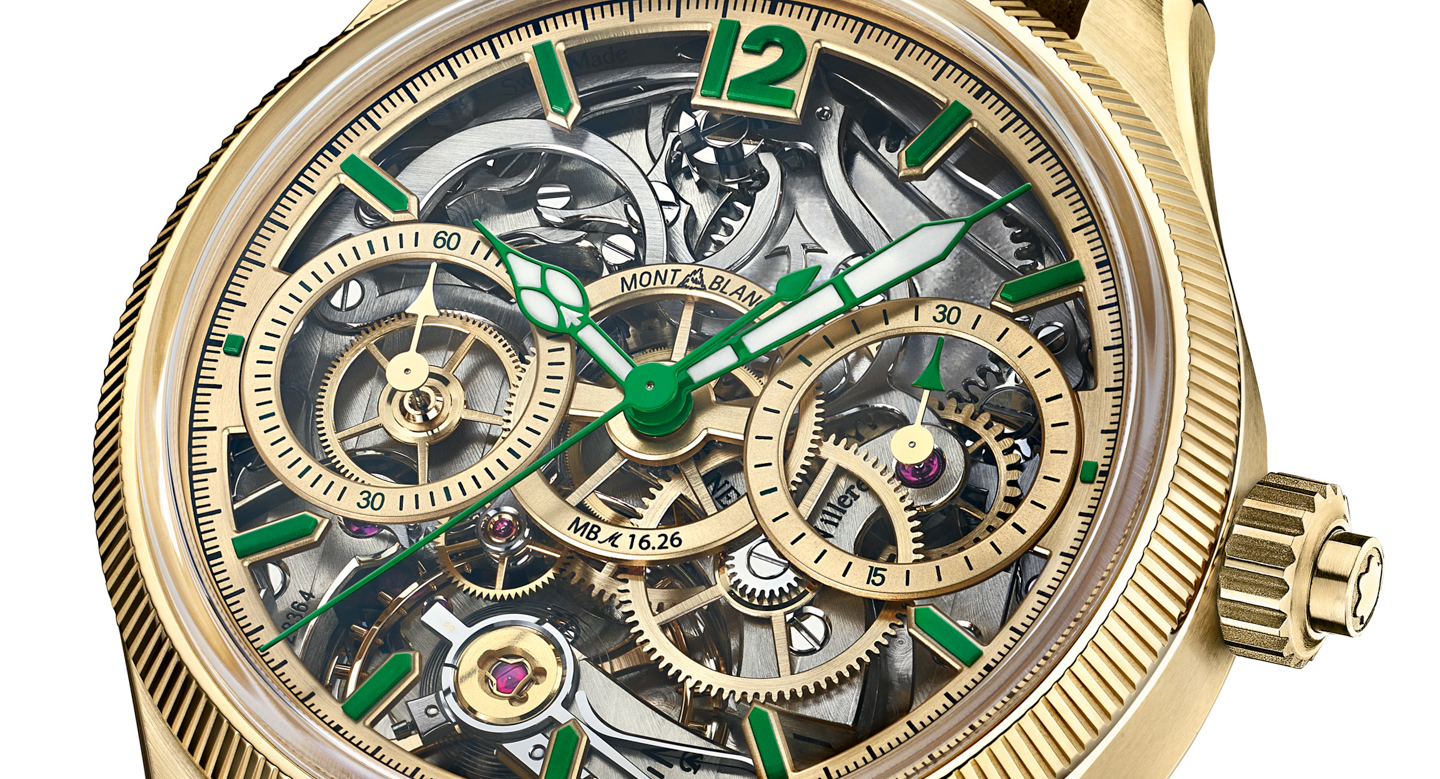 đồng hồ skeleton Montblanc 1858 “The Unveiled Secret” Minerva Monopusher Chronograph