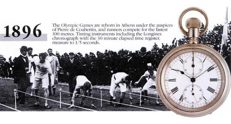longines máy đếm thời gian của olympix năm 1896