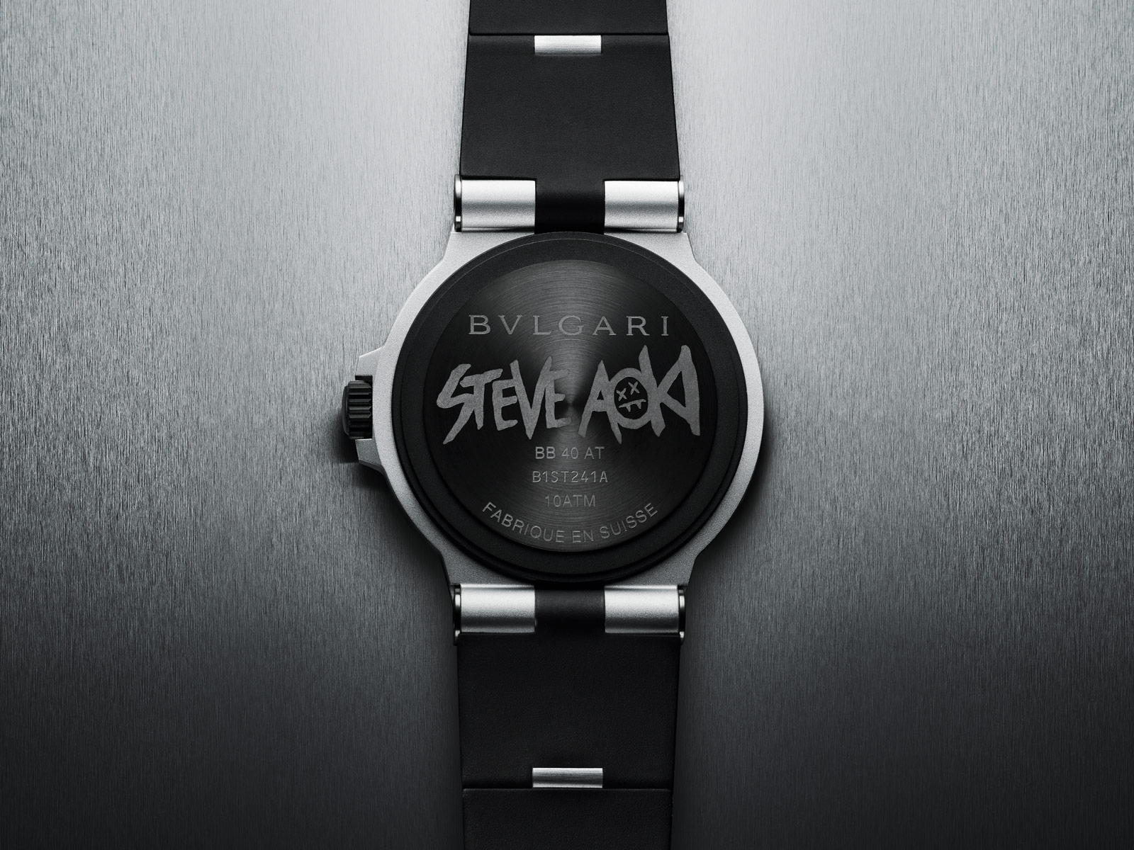 mặt lưng đồng hồ bvlgari aluminium steve aoki mới