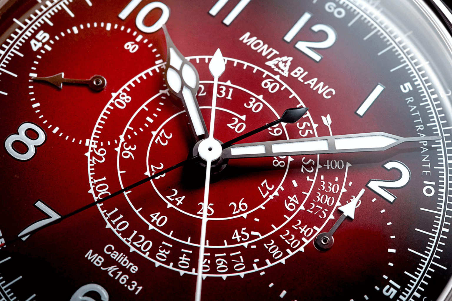 đồng hồ chronograph tách giây montblanc 1858 phiên bản limited màu đỏ giáng sinh 2020