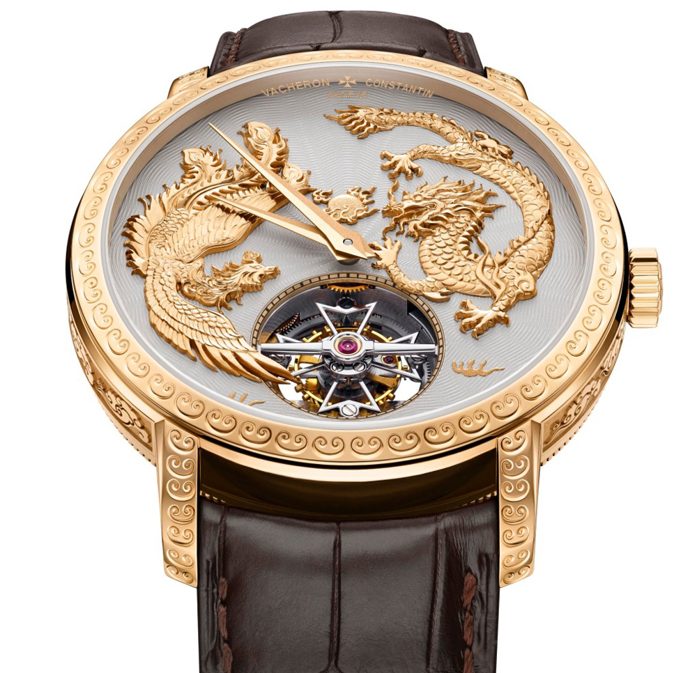 đồng hồ Vacheron Constantin Traditionnelle Tourbillon Phoenix and Dragon màu trắng