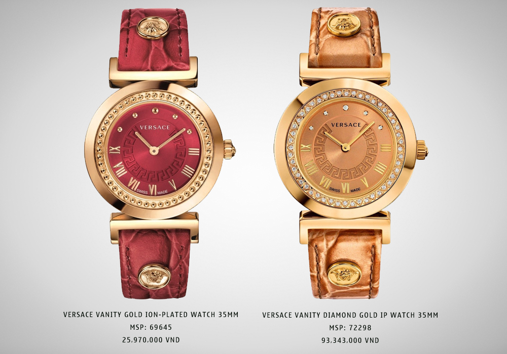 bộ sưu tập đồng hồ Versace Vanity